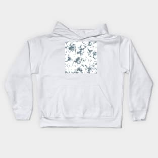 Slate gray and white marble - Tie-Dye Shibori Texture Kids Hoodie